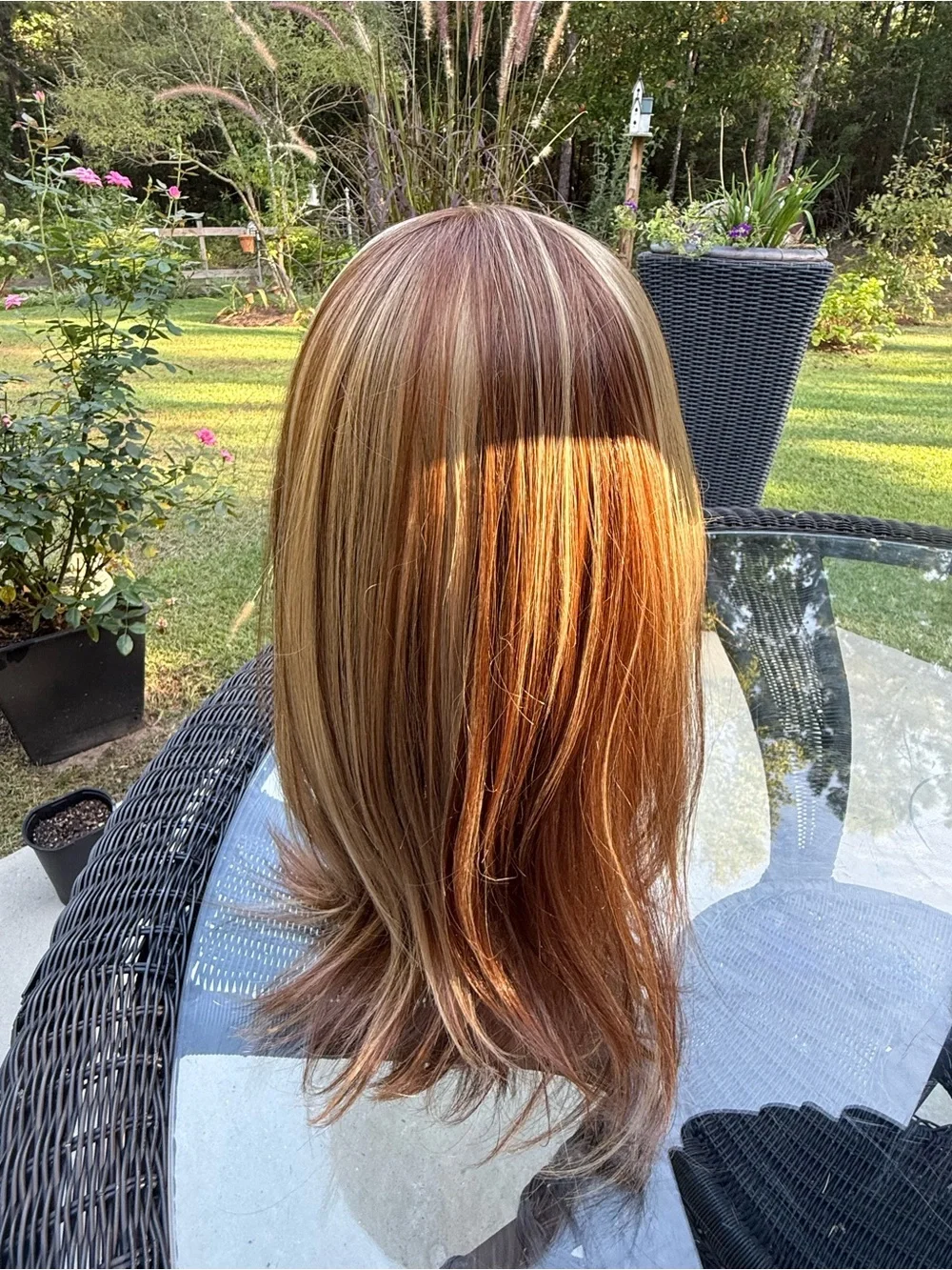 Women's Layered Synthetic Wig in Auburn